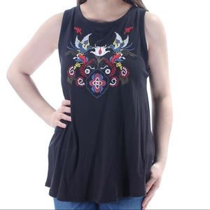 Carbon Copy Embroidered Tank